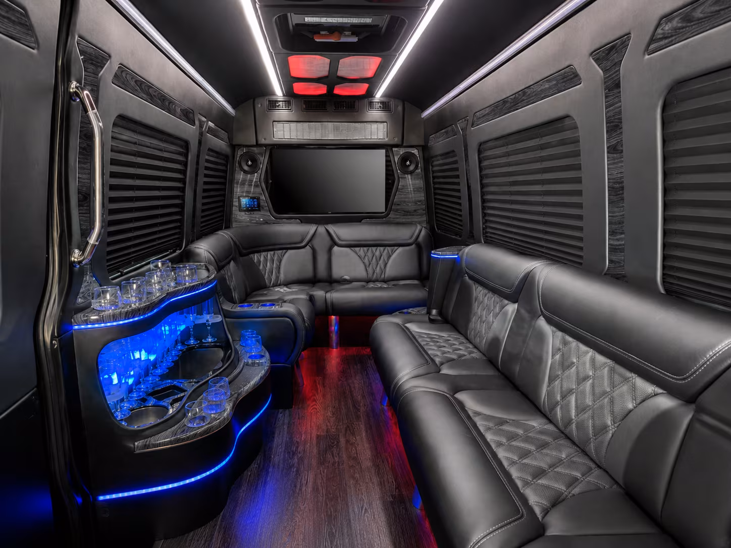 carson 50 passenger party bus interior